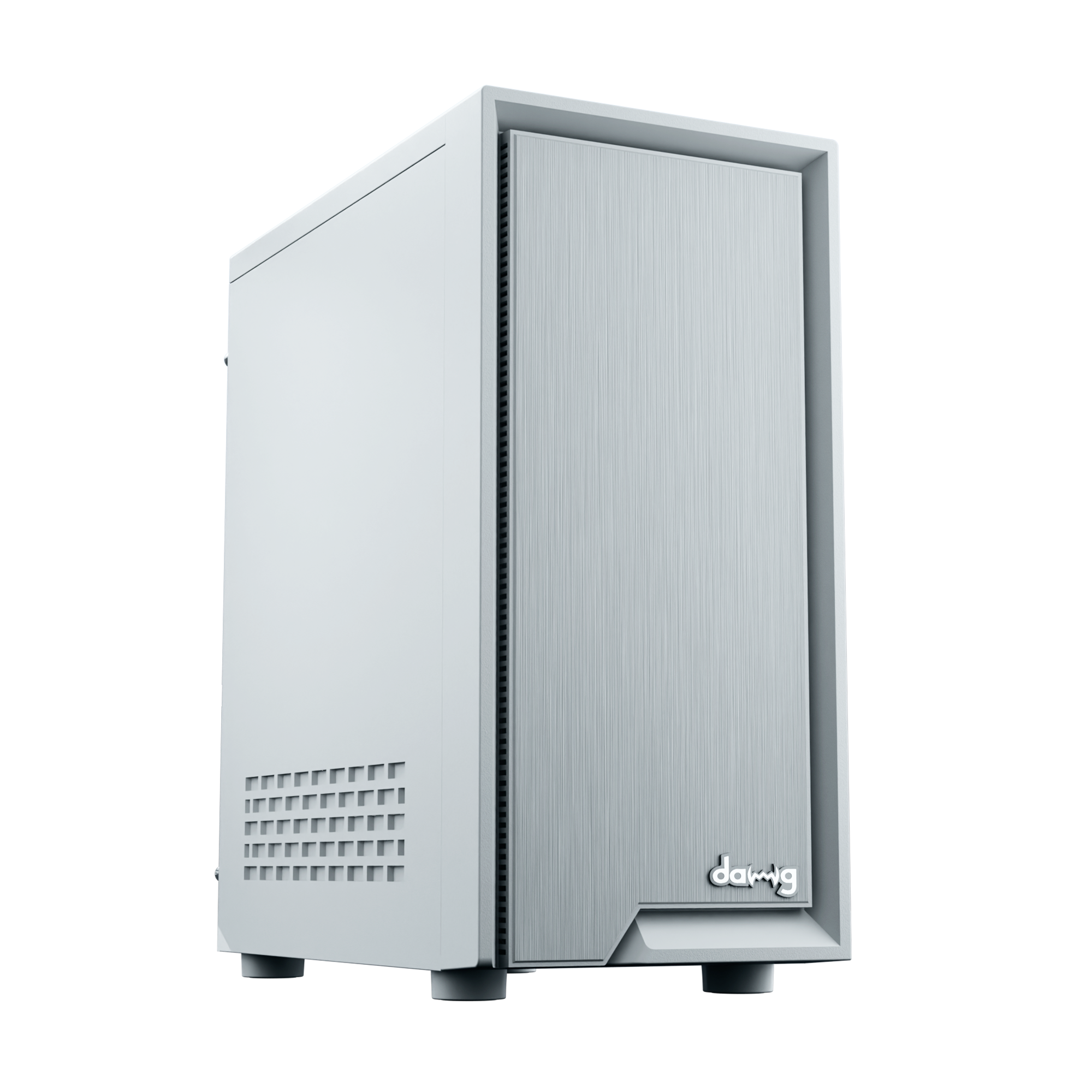daWg V210 White mid tower chassis with sleek finish