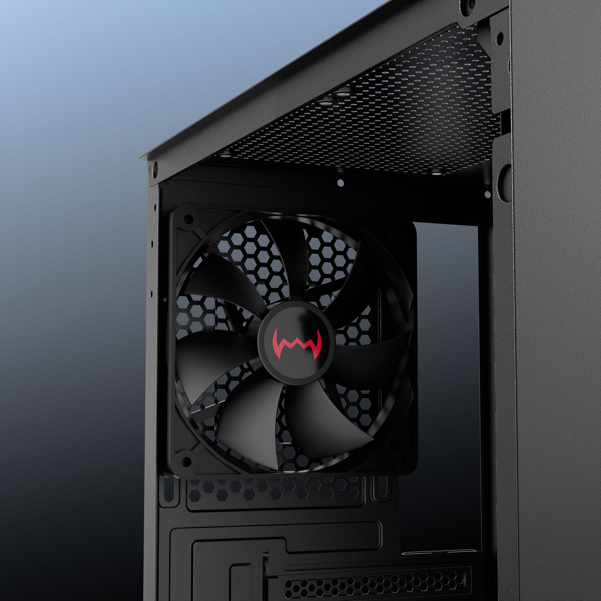 daWg v110 Black mini tower chassis , 120mm rear cooling fan