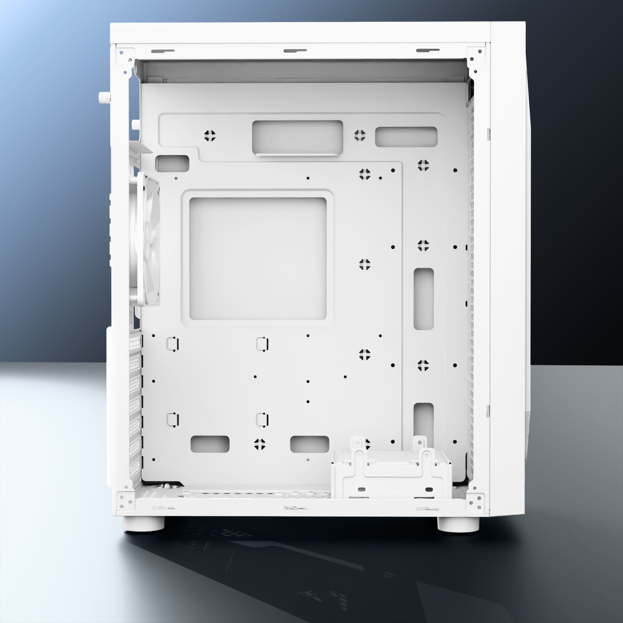 daWg v211 white mid tower chassis side view