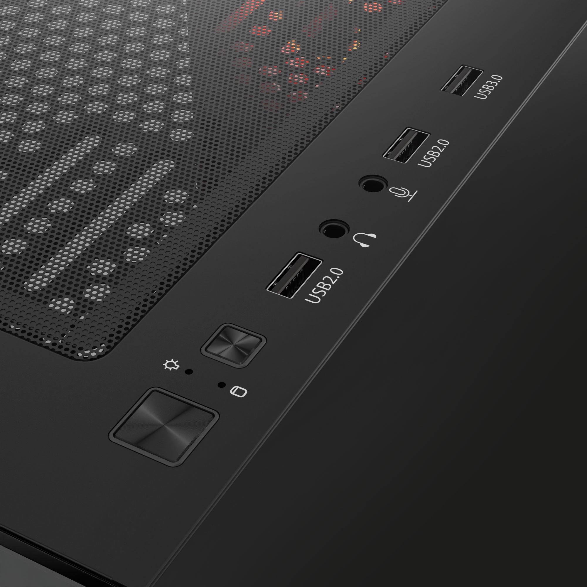 daWg X 430 Black Mid tower Chassis input ports in chassis