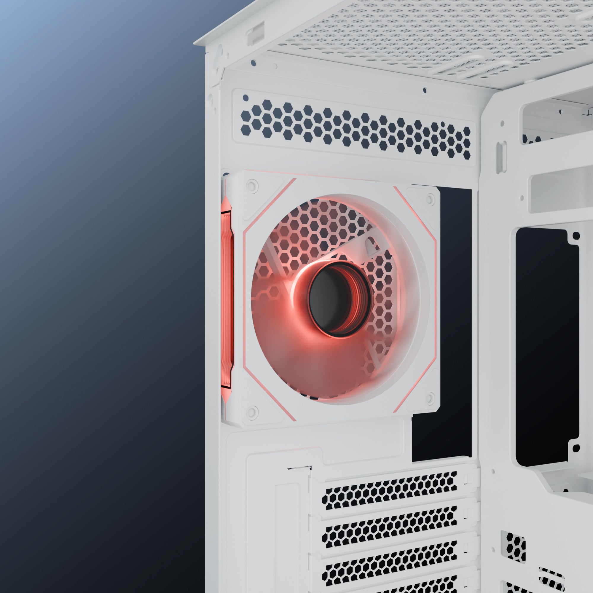 daWg Y820 white Mid Tower Chassis , 120mm rear cooling fan