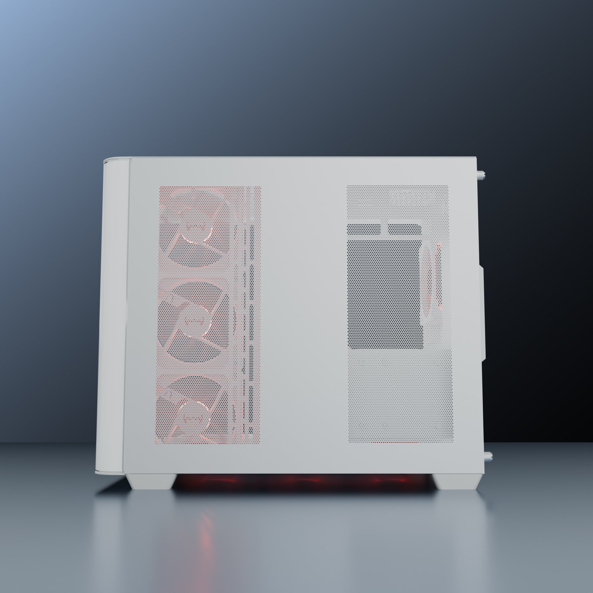 daWg Y820 white Mid Tower Chassis , Side view