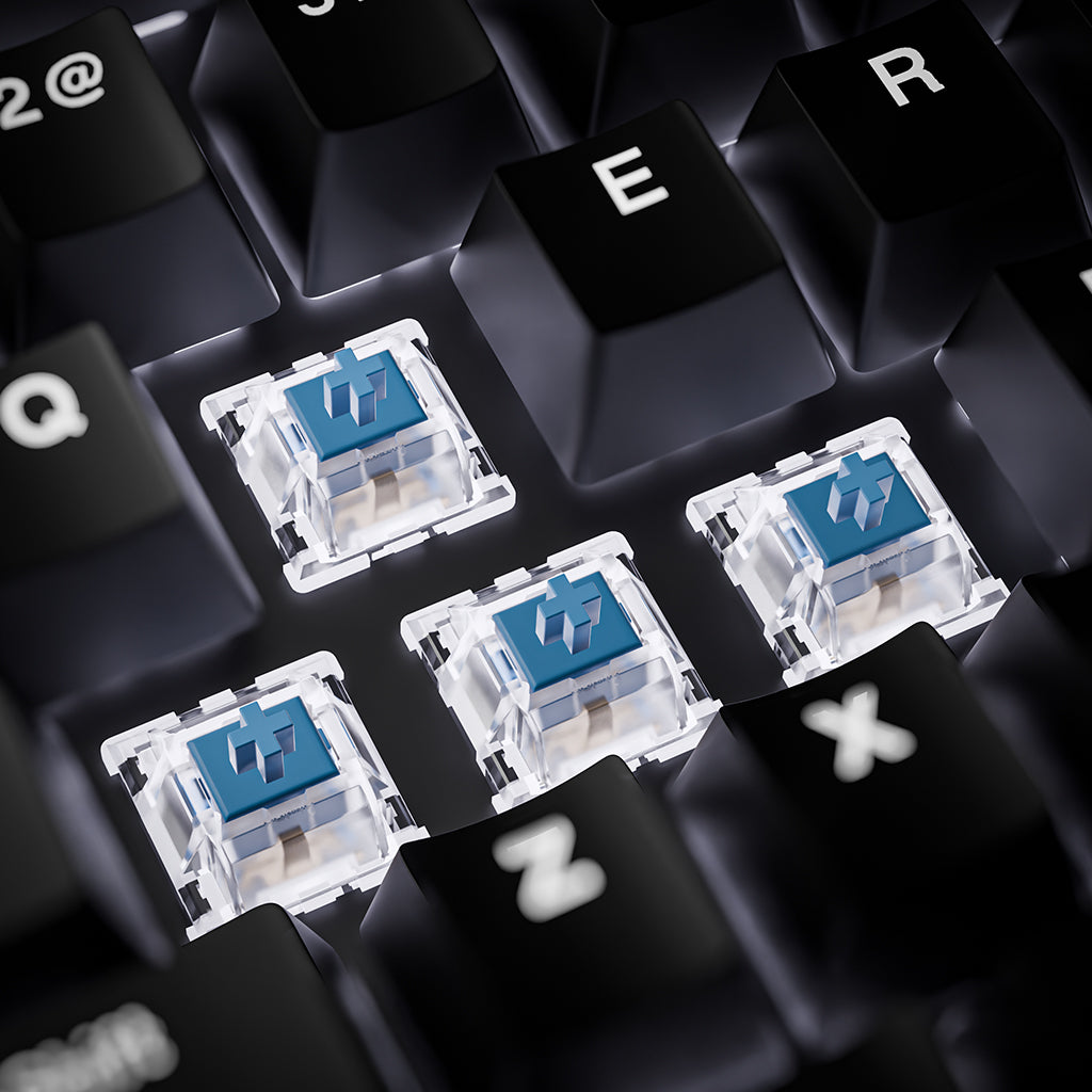 daWg HighKEY 373 Mechanical Gaming Keyboard Blue Switch - Green Apple Compunet