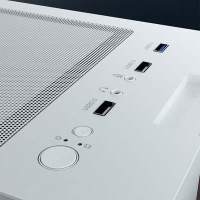 daWg v350 white mid tower chassis input ports