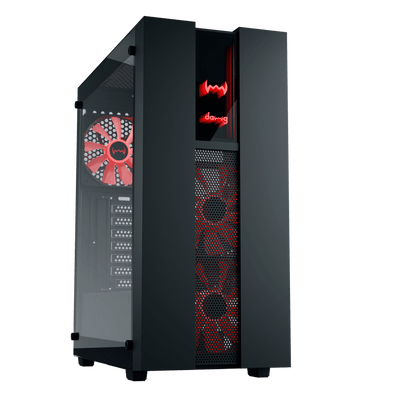daWg v350 black mid tower chassis, with sleek design