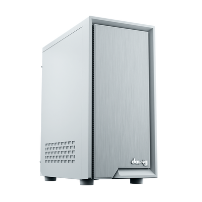 daWg V210 White mid tower chassis with sleek finish