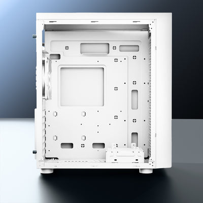 daWg V210 white mid tower chassis , other side view of internal design