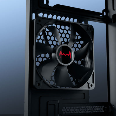 daWg v211 black mid tower chassis with 120mm cooling fan