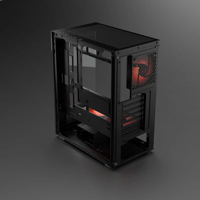 daWg X 430 Black Mid tower Chassis, rear view design