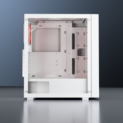 daWg X440 white mid tower chassis side design