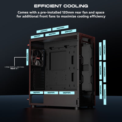 daWg X490 full tower chassis showing advanced cooling support