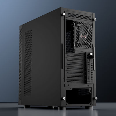 daWg X490 full tower chassis rear panel description
