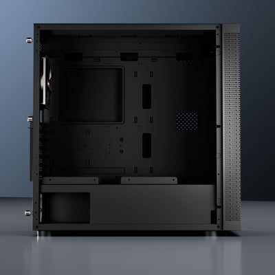 daWg X490 full tower chassis open view showing internal space