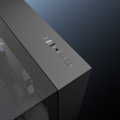 daWg Y 740 Black Cube Chassis - input ports of chassis