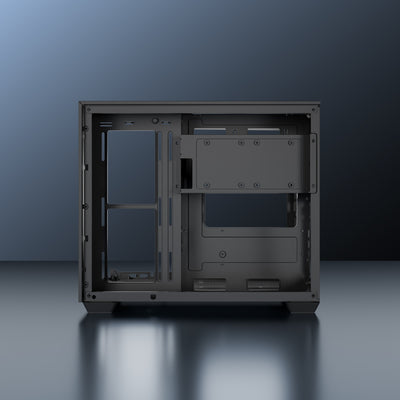 daWg Y 740 Black Cube Chassis , internal design of side view