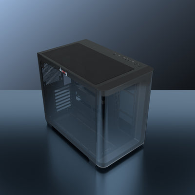 daWg Y820 black Mid Tower Chassis , top view 