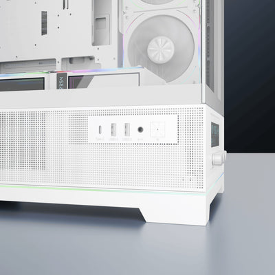 daWg Y990 White Mid Tower Chassis input Ports