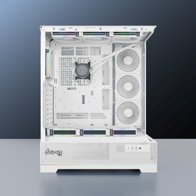 daWg Y990 White Mid Tower Chassis Side view 